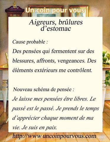 Métaphysique, Aigreurs, brûlures d'estomac, http://www.uncoinpourvous.com