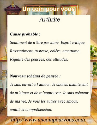 Métaphysique, Arthrite, http://www.uncoinpourvous.com